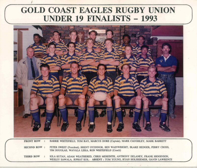 Gold Coast Eagles Rugby Union 1993 Team Photo